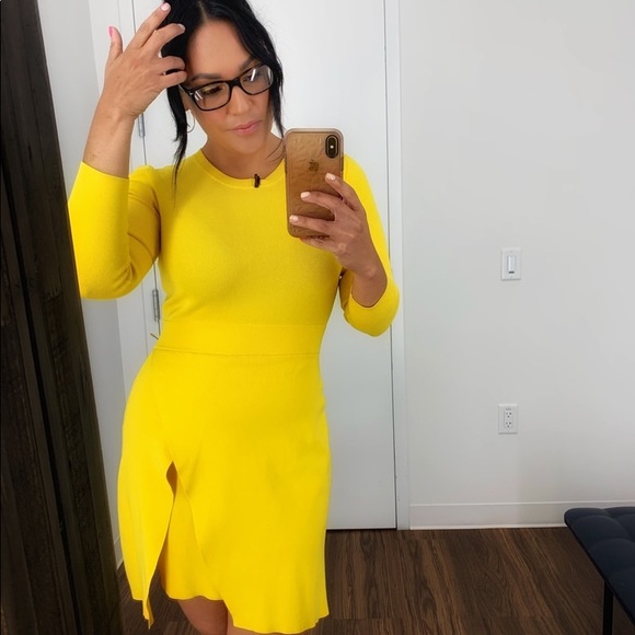 A.L.C. Yellow Hadley Dress M - Picture 7 of 15